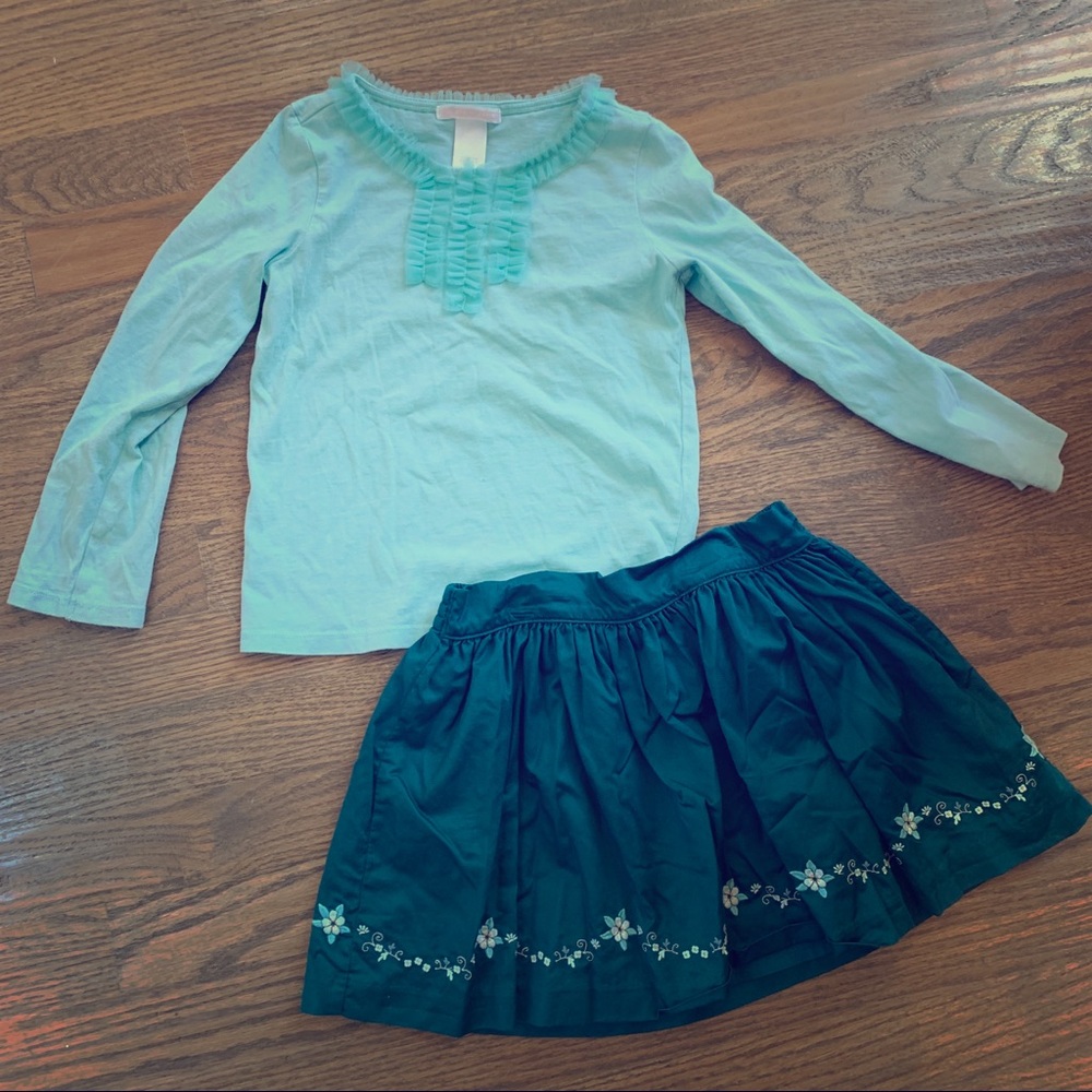 Matching top and skirt